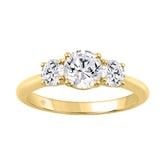 18K YELLOW GOLD 1 1/4CT ROUND DIAMOND LADIES RING